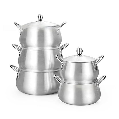 7-piece Kitchen Pot Set Aluminum Pot Suit