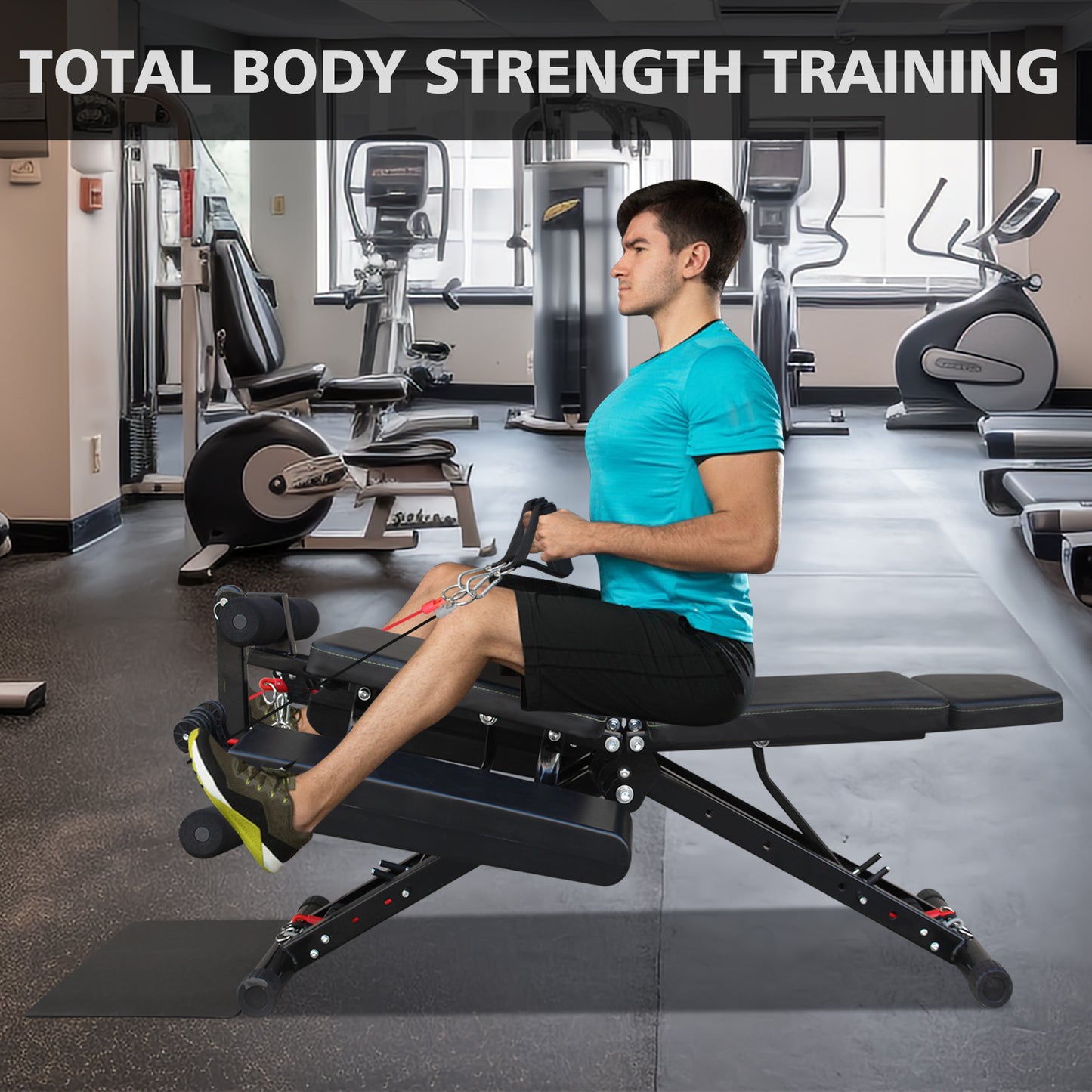 Training Bench For Full Body Workout, Weight Bench With Fast Folding For Home Gym