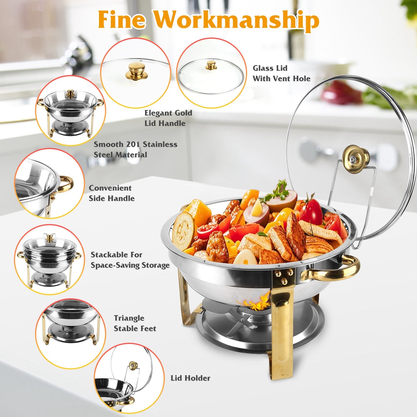 4Pcs Chafing Dish Buffet Set