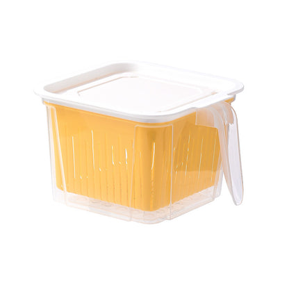 Refrigerator Double-layer Fruit And Vegetable Food Storage Container With Lid Drain,Food Storage