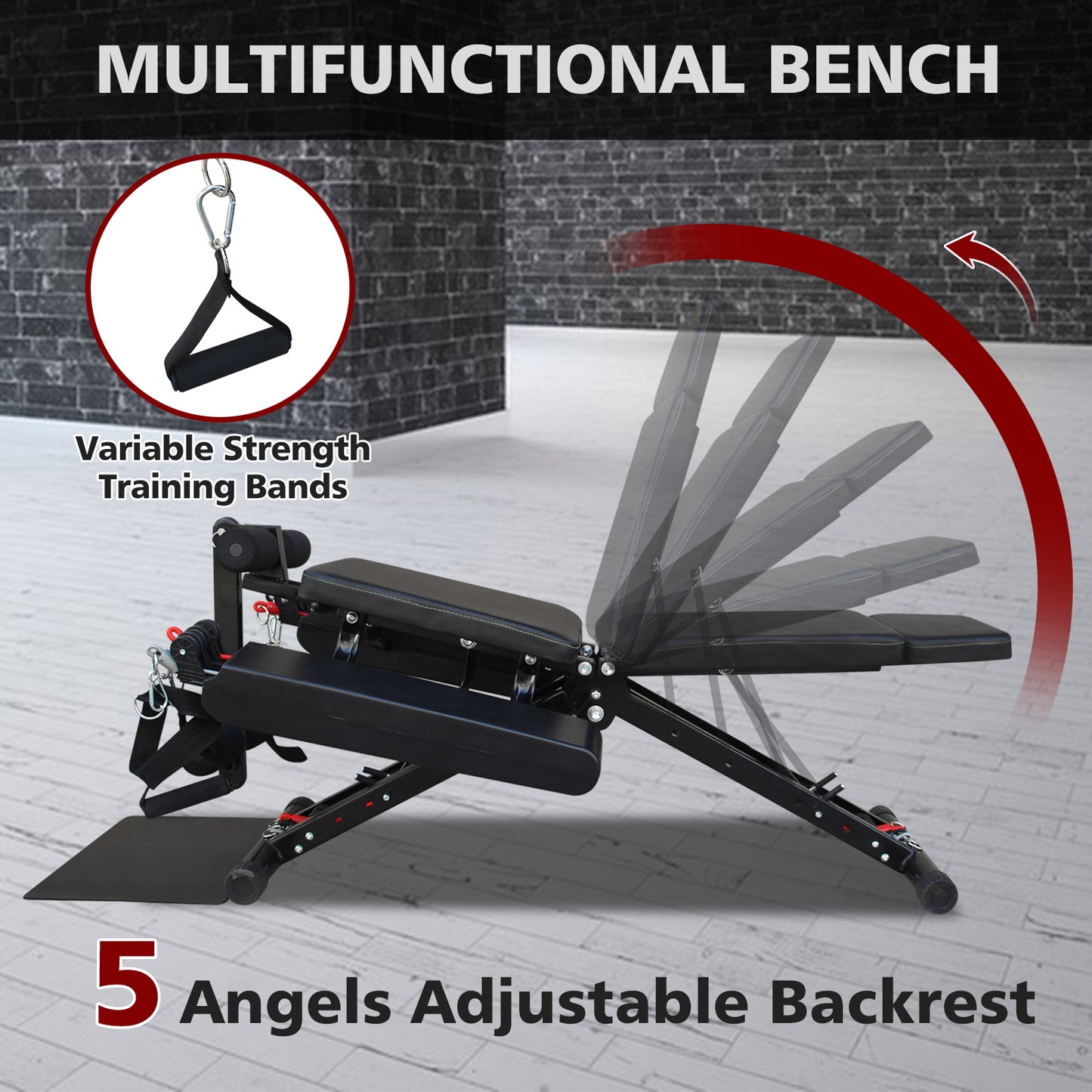 Training Bench For Full Body Workout, Weight Bench With Fast Folding For Home Gym