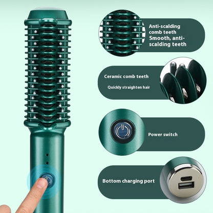 USB Wireless Straight Comb For Curling Or Straightening