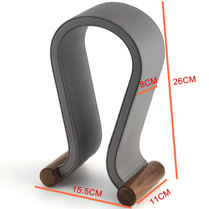 A-line Art Bluetooth Earphone Stand, Walnut Wood U-shaped Headphone Holder