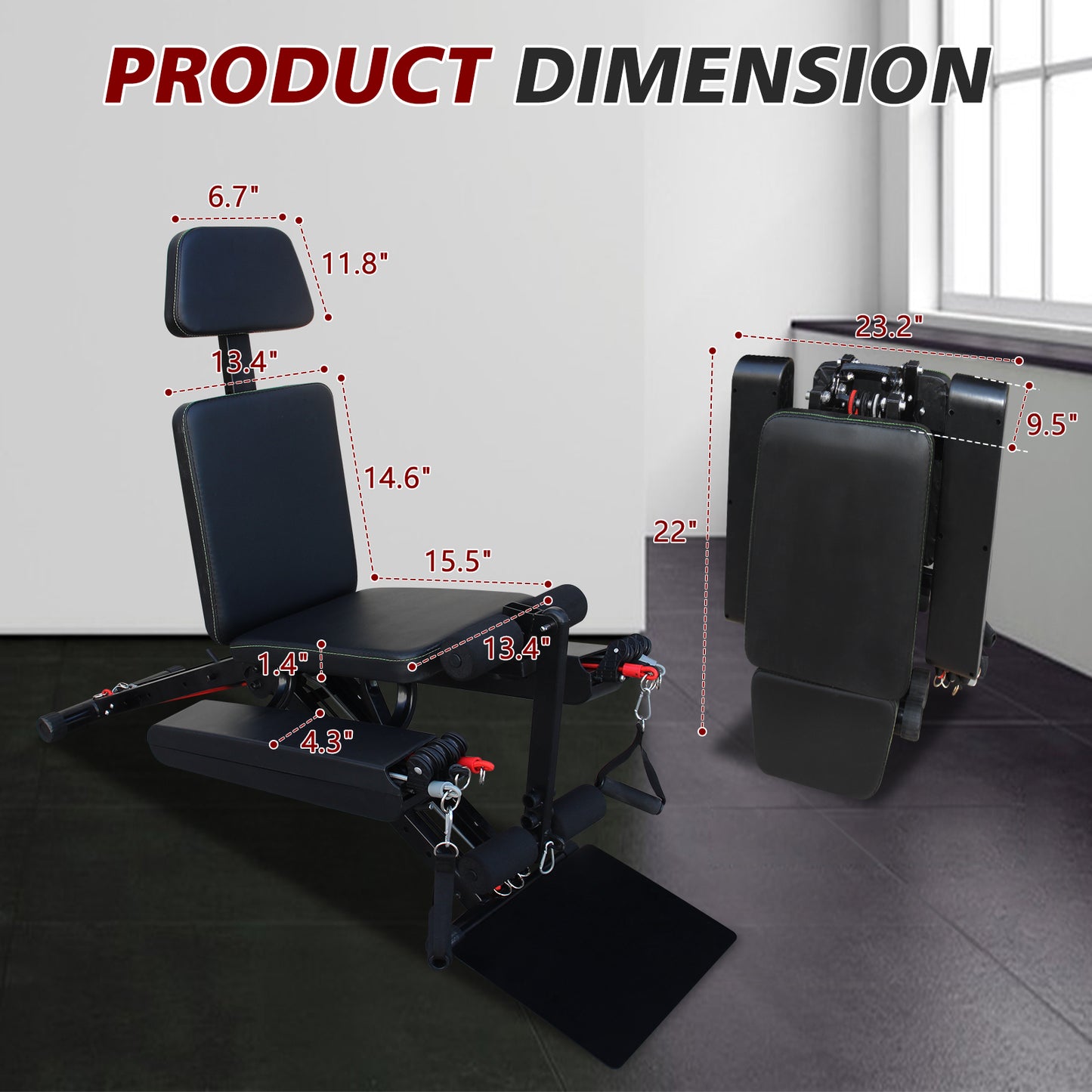 Training Bench For Full Body Workout, Weight Bench With Fast Folding For Home Gym