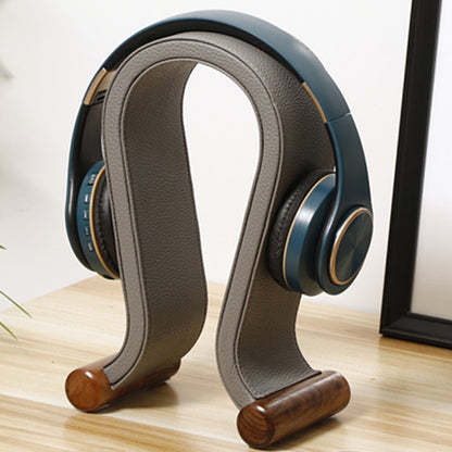 A-line Art Bluetooth Earphone Stand, Walnut Wood U-shaped Headphone Holder