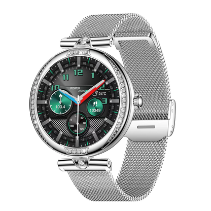 NX17 Pro Smart Watch Fashion Dimanond Ladies Wristwatch Amoled Bluetooth Calling Health Monitoring Women Fitness Smartwatch