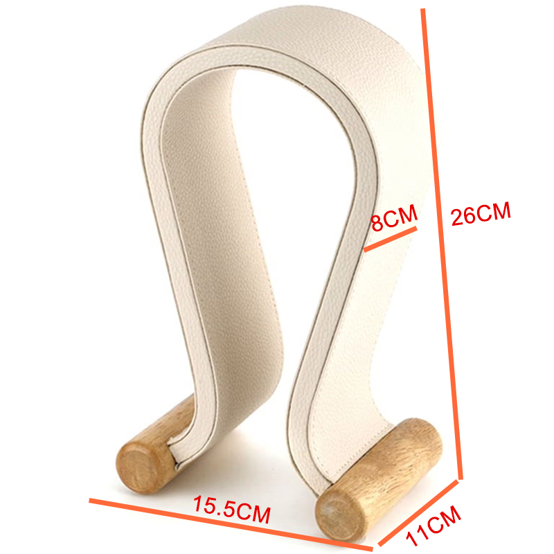 A-line Art Bluetooth Earphone Stand, Walnut Wood U-shaped Headphone Holder