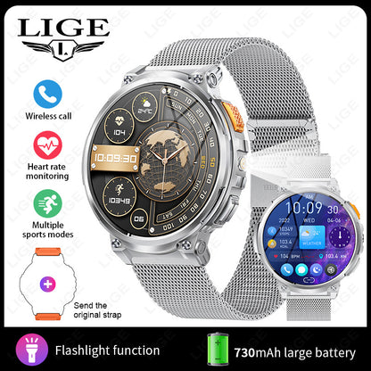 K66 Outdoor Sports with Flashlight Smart Watch for Men