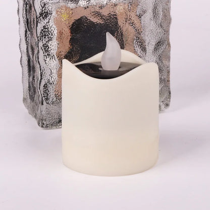 6pcs Solar Powered LED Candle Light Yellow Flicker Tea Lamp Festival Wedding Romantic Decor No Smoke, No flame