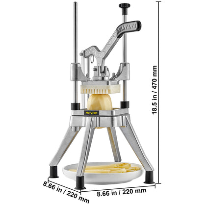 VEVOR Commercial Chopper Commercial Vegetable Chopper With 4 Blades Fruits Dicer