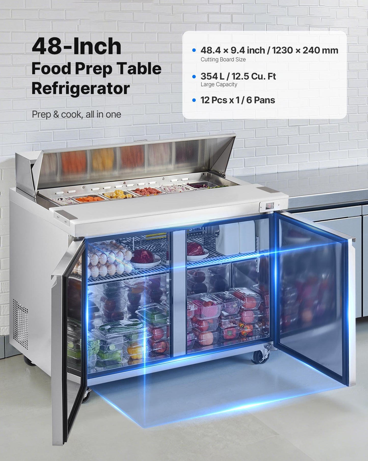 48"W Commercial Refrigerator