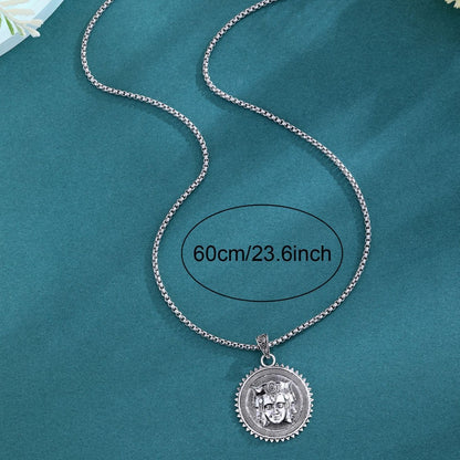 Head Pendant Sweater Chain Necklace For Men